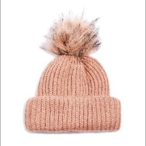 TopShop Faux Fur Pompom Beanie
